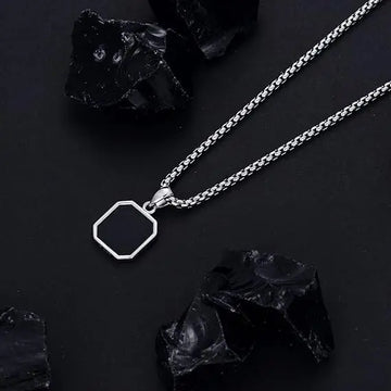 Silver Stone Chain Stainless Steel empirewaers.store