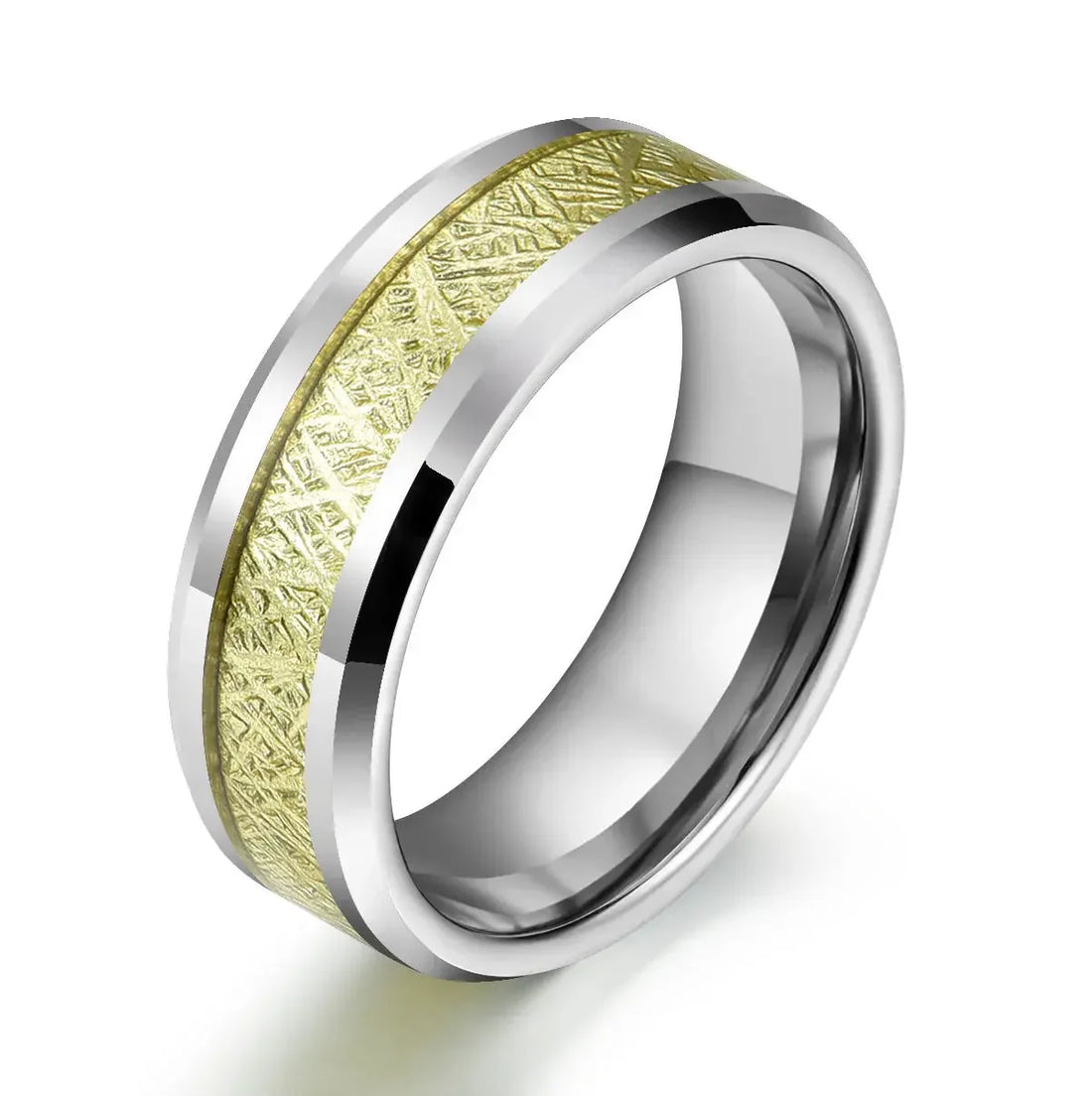 Stainless Steel Golden Silver Ring For Men empirewaers.store