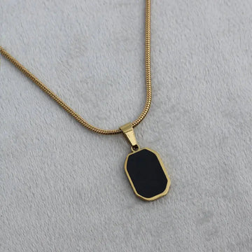 Golden Stone Black Chain Stainless Steel empirewaers.store