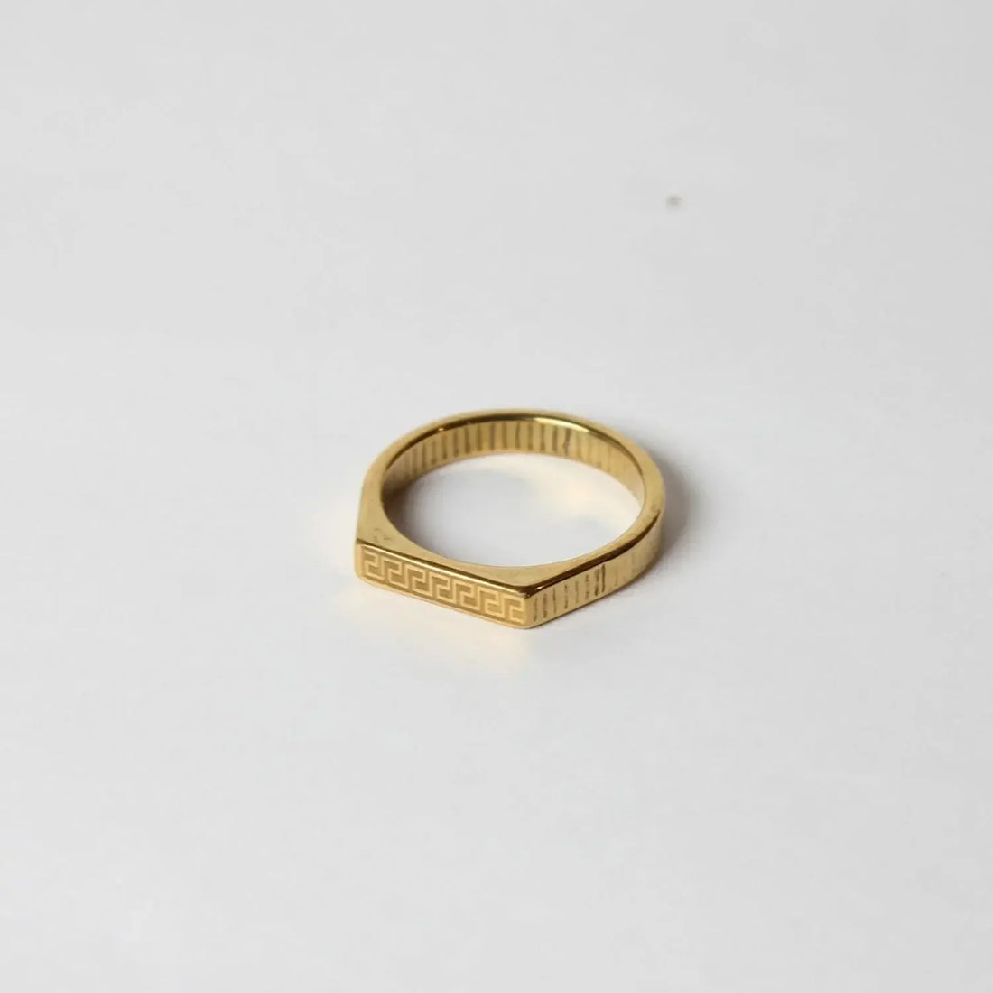 Versace Ring Stainless Steel Ring For Men (Golden & Black) empirewaers.store