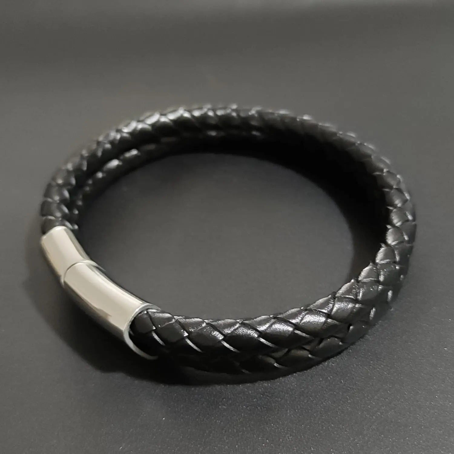 Leather Hand Bracelet Black empirewaers.store