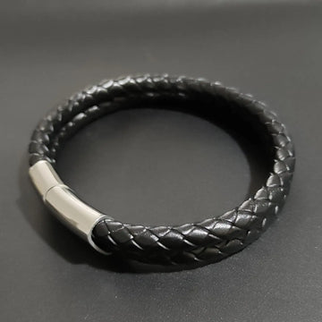 Leather Hand Bracelet Black empirewaers.store