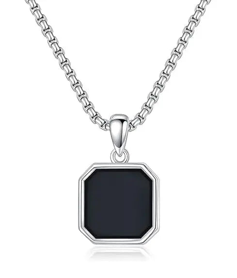 Silver Stone Chain Stainless Steel empirewaers.store