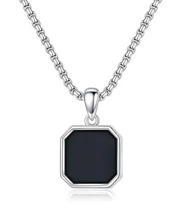 Silver Stone Chain Stainless Steel empirewaers.store