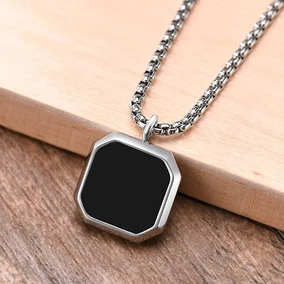 Silver Stone Chain Stainless Steel empirewaers.store