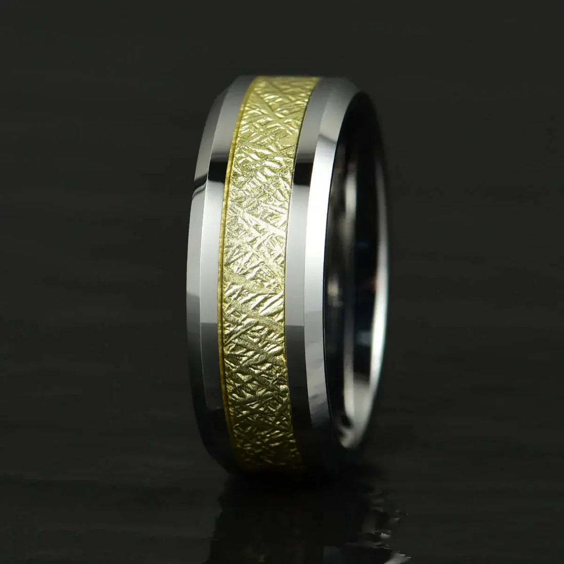 Stainless Steel Golden Silver Ring For Men empirewaers.store
