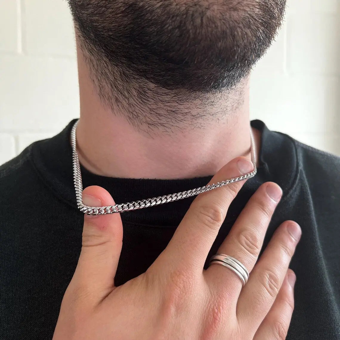 Stainless Steel Chain Silver For Men Women empirewaers.store