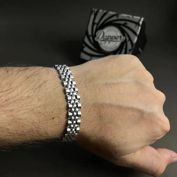 Luxury Stainless Steel Bracelet Silver empirewaers.store