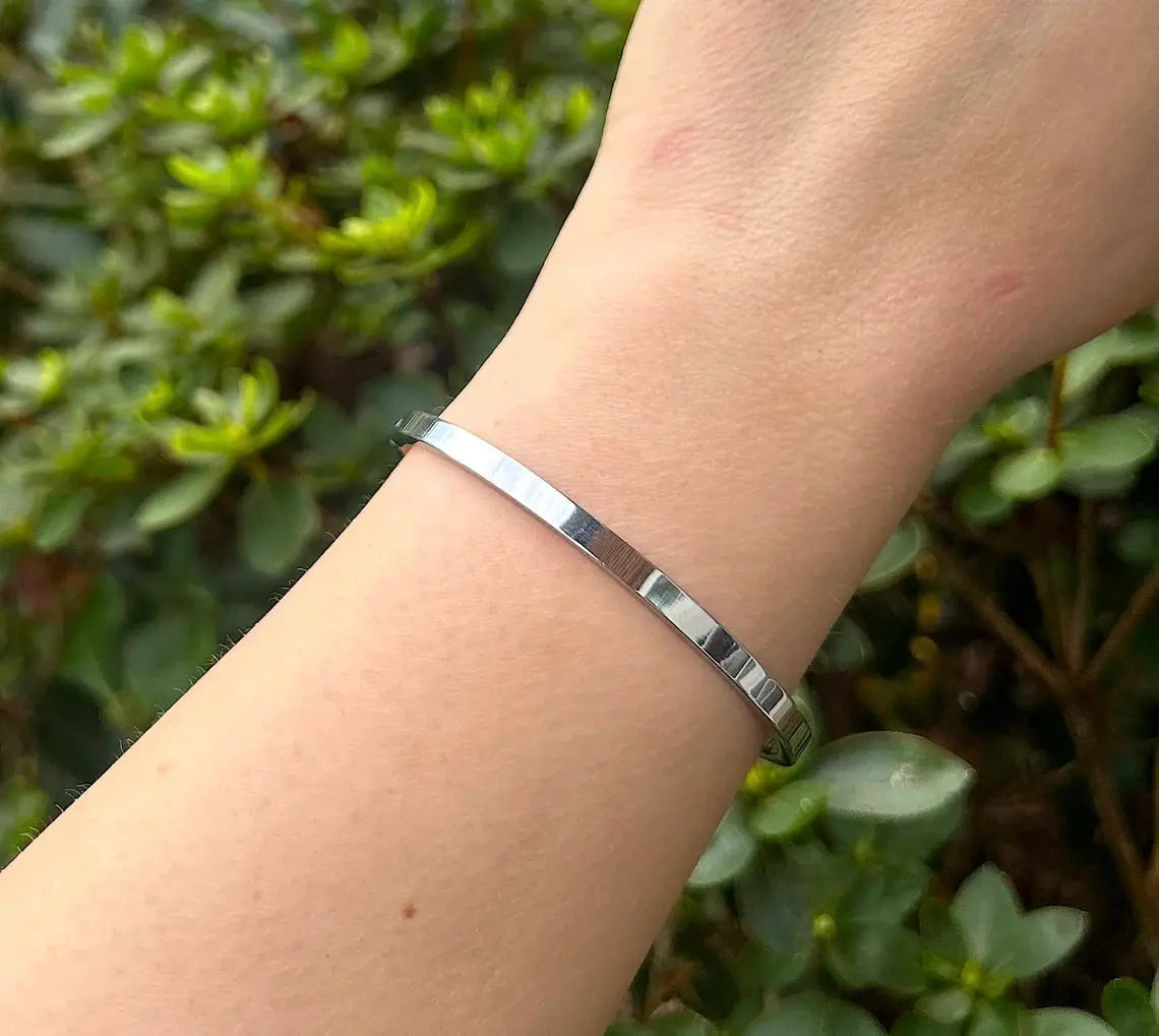 Silver Stainless Steel Bracelets For Men Women empirewaers.store