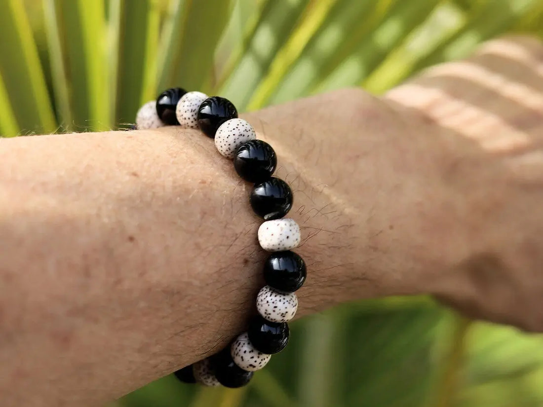 Black White Beads Bracelet empirewaers.store
