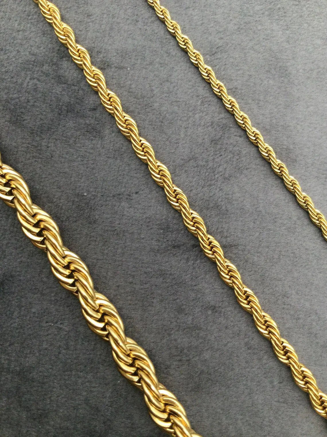 Golden Rope Chain Stainless Steel empirewaers.store