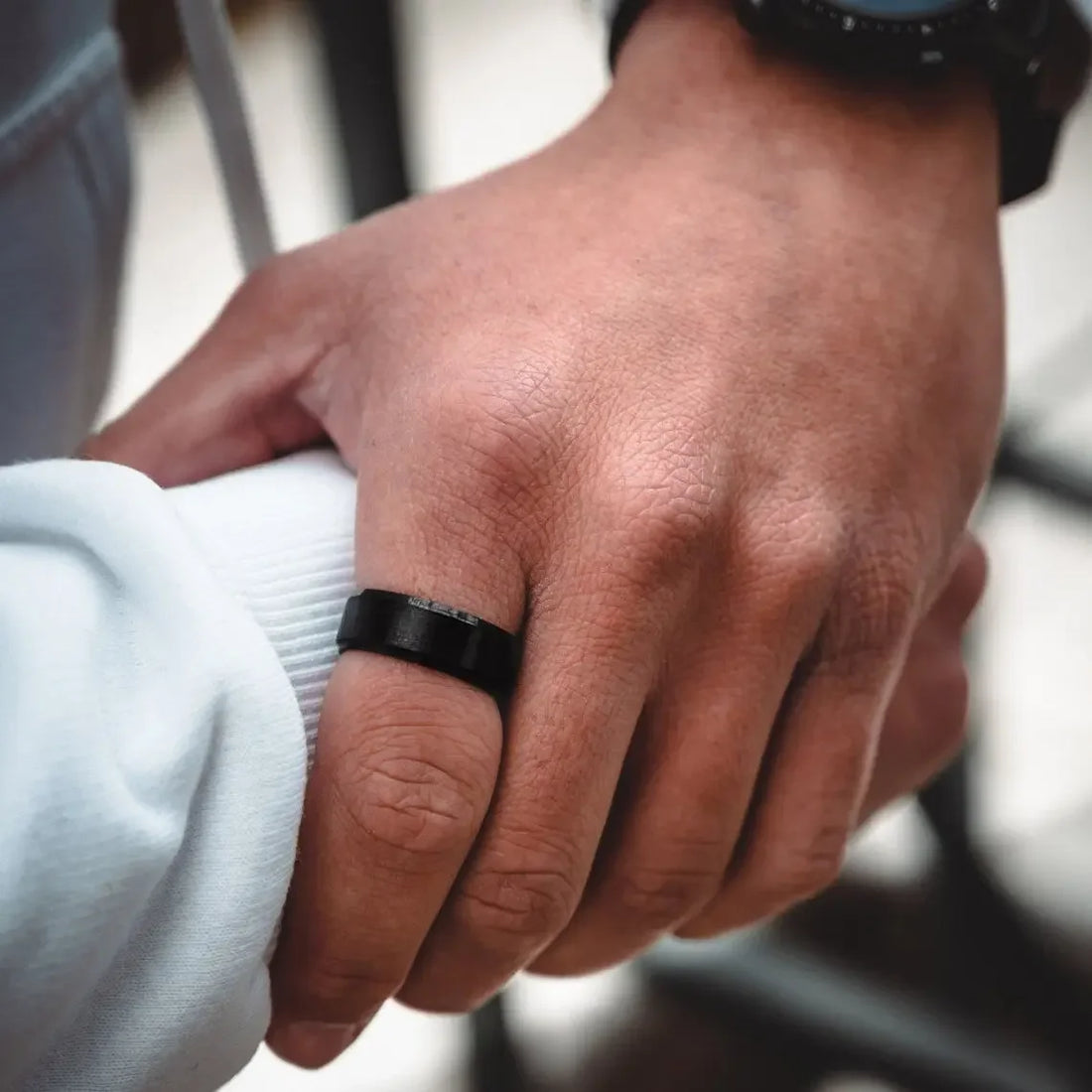 Men Rin Stainless Steel (Black & Silver ) empirewaers.store