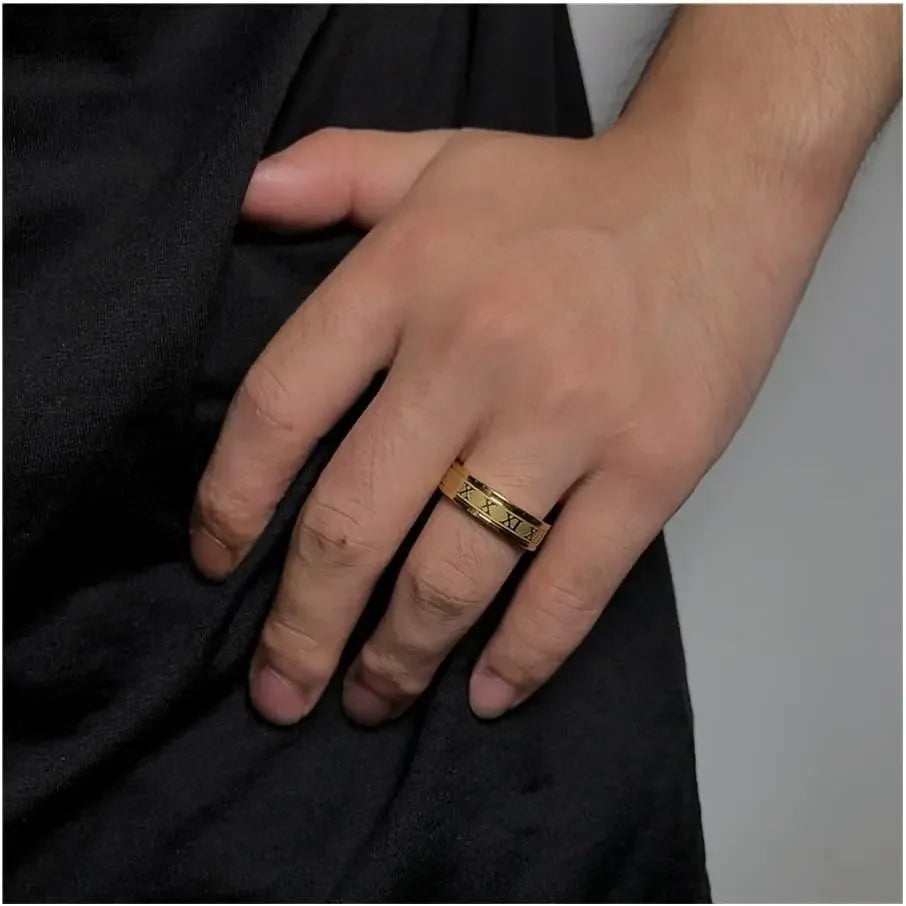 Ring Romen Count Golden Stainless Steel empirewaers.store