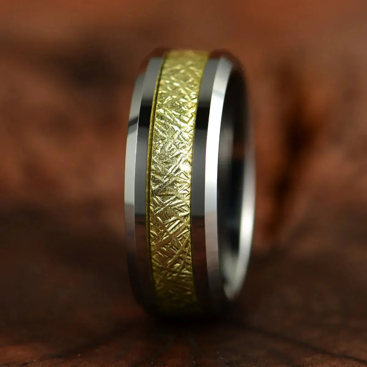 Stainless Steel Golden Silver Ring For Men empirewaers.store