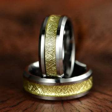Stainless Steel Golden Silver Ring For Men empirewaers.store