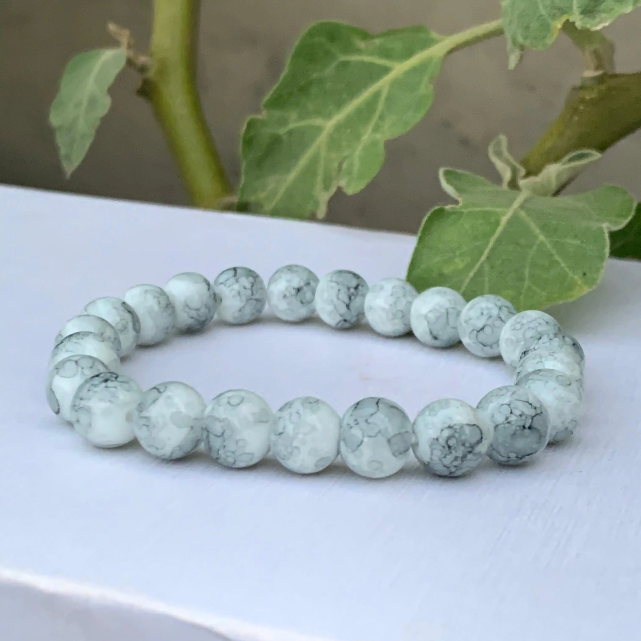 White Beads Bracelet empirewaers.store