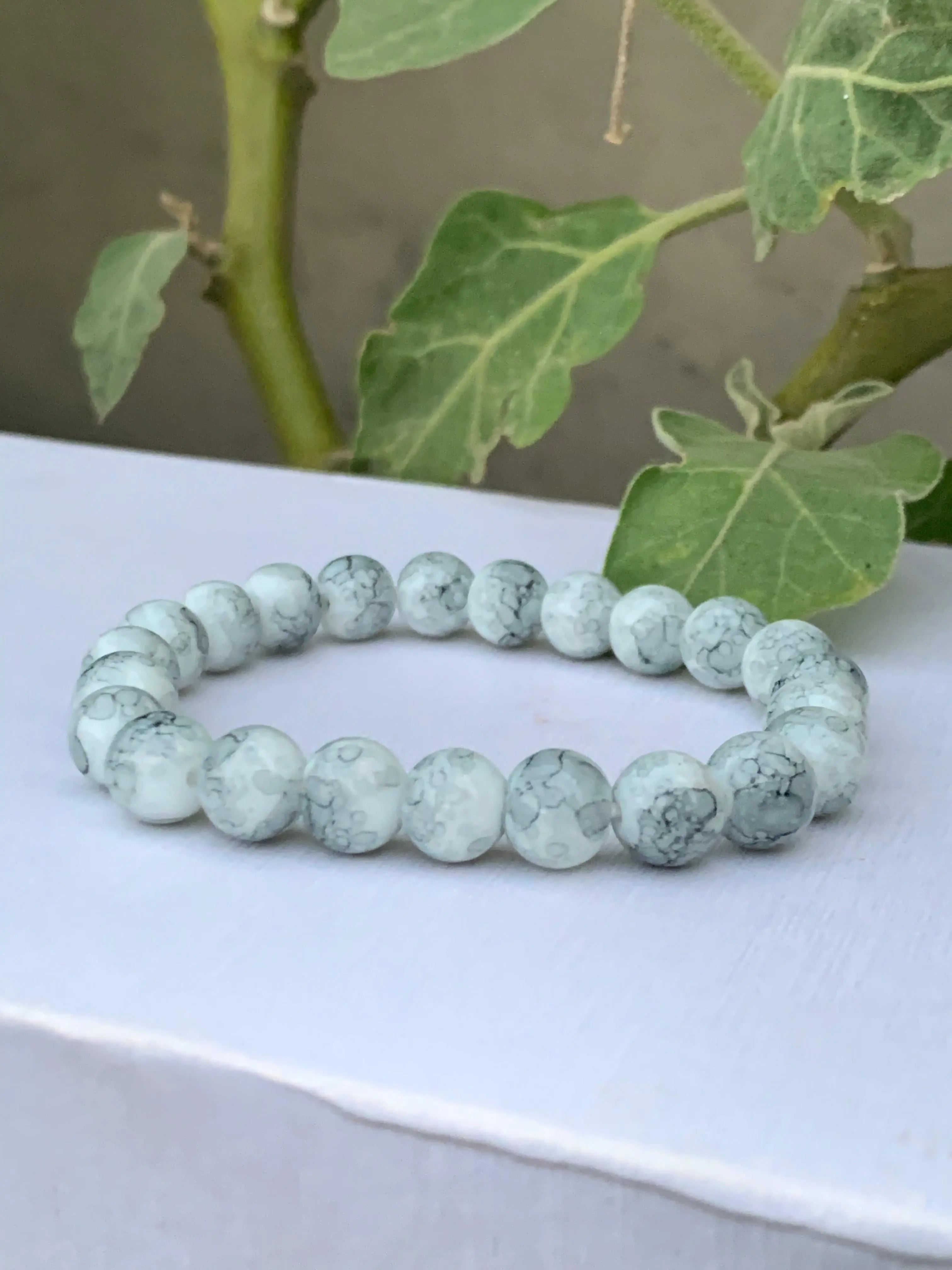 White Beads Bracelet empirewaers.store